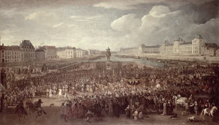 La Procession de Louis XIV (1638-1715) sur le Pont Neuf